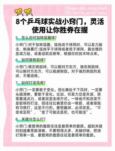 乓球乓巧技技巧（乒乓球的技巧与打法）